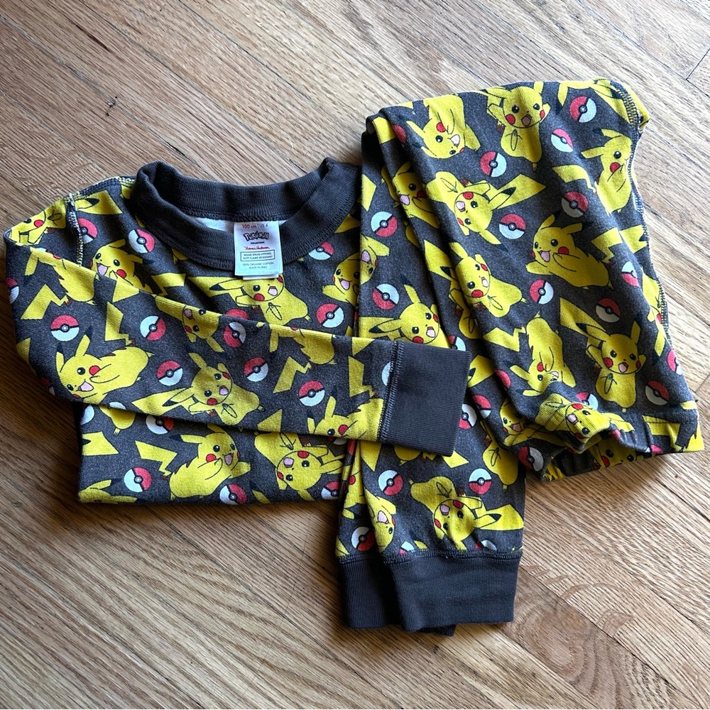 Hanna Andersson Pikachu Kids Pajama Set - Yellow and Black